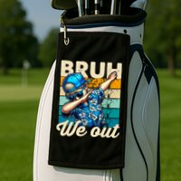 Bruh We Out Dabbing Boy Happy Last Day Of School Golf Towel
