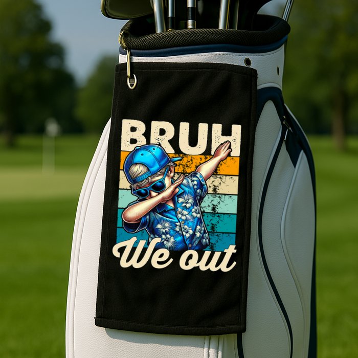 Bruh We Out Dabbing Boy Happy Last Day Of School Golf Towel