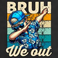 Bruh We Out Dabbing Boy Happy Last Day Of School Golf Towel