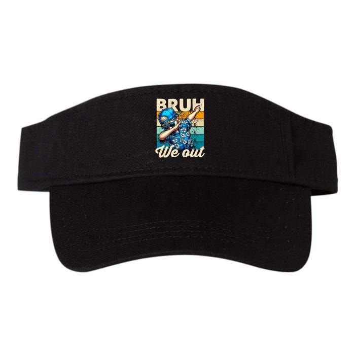 Bruh We Out Dabbing Boy Happy Last Day Of School Visor