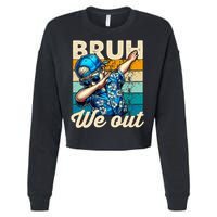 Bruh We Out Dabbing Boy Happy Last Day Of School Cropped Pullover Crew