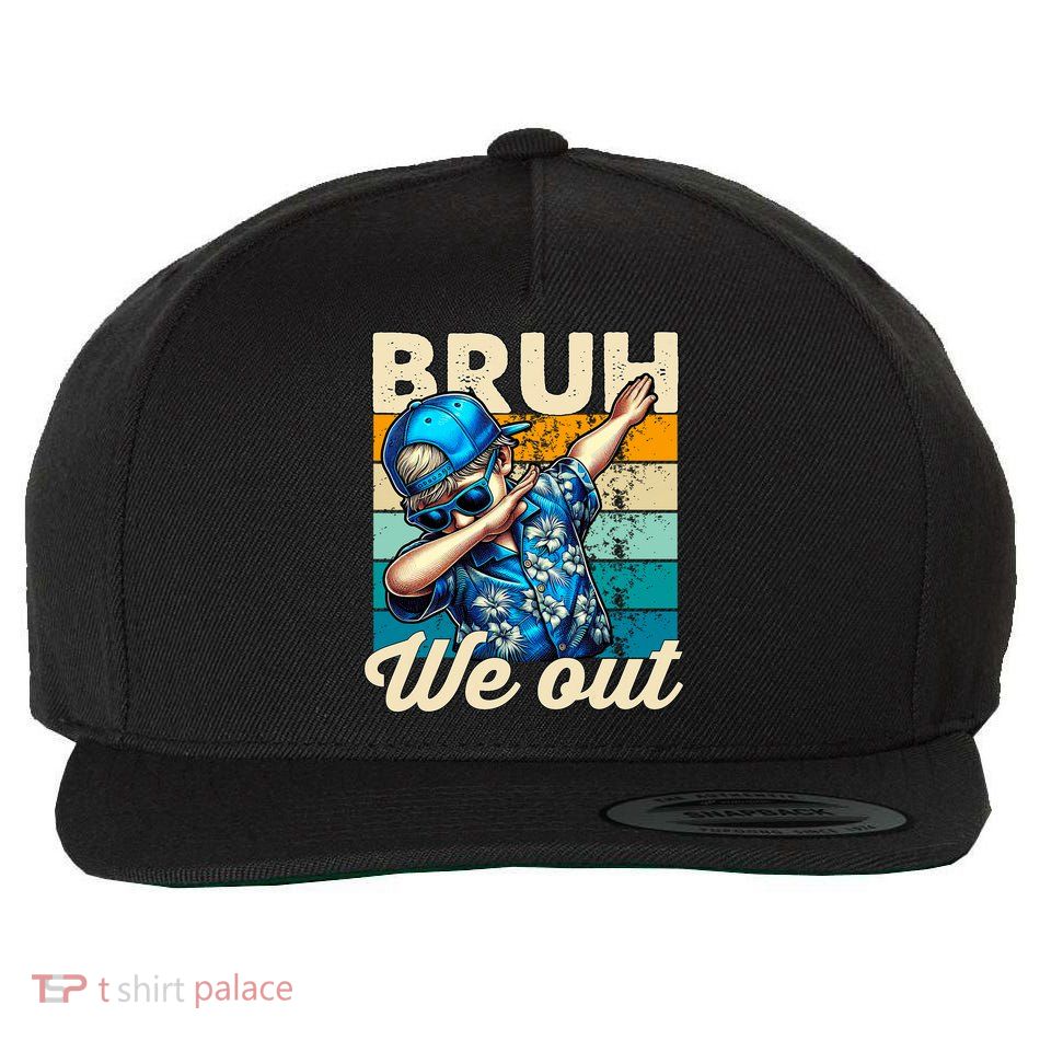 Bruh We Out Dabbing Boy Happy Last Day Of School Wool Snapback Cap