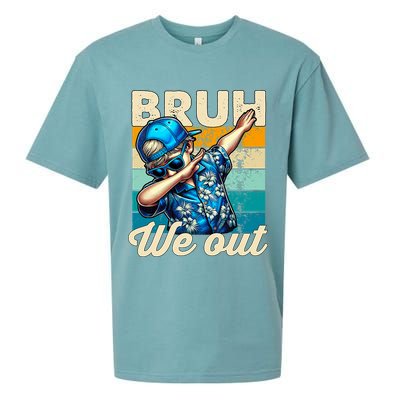 Bruh We Out Dabbing Boy Happy Last Day Of School Sueded Cloud Jersey T-Shirt