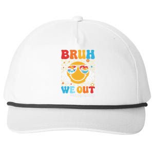 Bruh We Out Happy Last Day Of School Teacher Boy Girl Summer Snapback Five-Panel Rope Hat