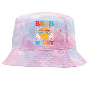 Bruh We Out Happy Last Day Of School Teacher Boy Girl Summer Tie-Dyed Bucket Hat