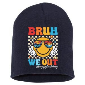 Bruh We Out Happy Last Day Of School Teacher Boy Girl Summer Short Acrylic Beanie