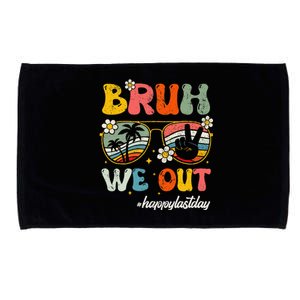 Bruh We Out Happy Last Day Of School Teacher Boy Girl Summer Microfiber Hand Towel