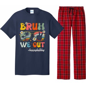 Bruh We Out Happy Last Day Of School Teacher Boy Girl Summer Pajama Set