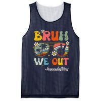 Bruh We Out Happy Last Day Of School Teacher Boy Girl Summer Mesh Reversible Basketball Jersey Tank