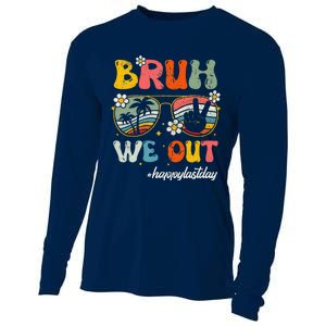 Bruh We Out Happy Last Day Of School Teacher Boy Girl Summer Cooling Performance Long Sleeve Crew