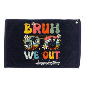 Bruh We Out Happy Last Day Of School Teacher Boy Girl Summer Grommeted Golf Towel