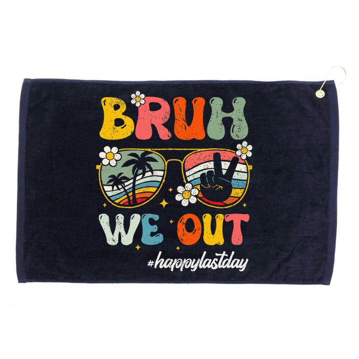 Bruh We Out Happy Last Day Of School Teacher Boy Girl Summer Grommeted Golf Towel