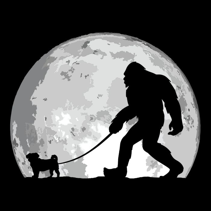 Bigfoot Walks Pug Funny Pug Funny Bigfoot Pug Lover Pug Impact Tech Backpack