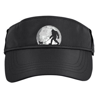 Bigfoot Walks Pug Funny Pug Funny Bigfoot Pug Lover Pug Adult Drive Performance Visor