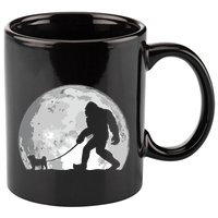 Bigfoot Walks Pug Funny Pug Funny Bigfoot Pug Lover Pug 11oz C Handle Ceramic Mug