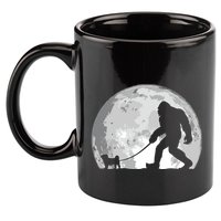 Bigfoot Walks Pug Funny Pug Funny Bigfoot Pug Lover Pug 11oz C Handle Ceramic Mug