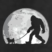Bigfoot Walks Pug Funny Pug Funny Bigfoot Pug Lover Pug 11oz C Handle Ceramic Mug