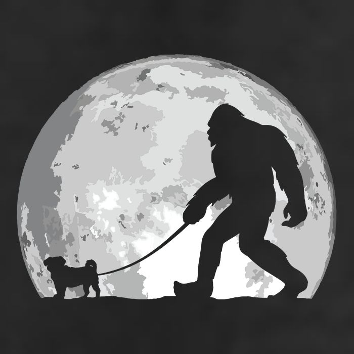 Bigfoot Walks Pug Funny Pug Funny Bigfoot Pug Lover Pug 11oz C Handle Ceramic Mug
