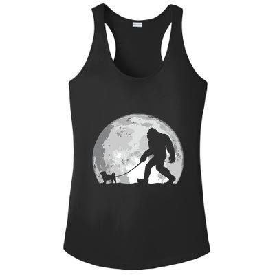 Bigfoot Walks Pug Funny Pug Funny Bigfoot Pug Lover Pug Ladies PosiCharge Competitor Racerback Tank