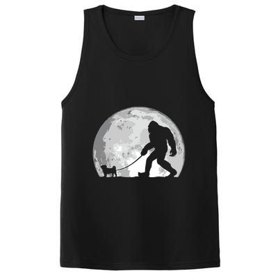 Bigfoot Walks Pug Funny Pug Funny Bigfoot Pug Lover Pug PosiCharge Competitor Tank