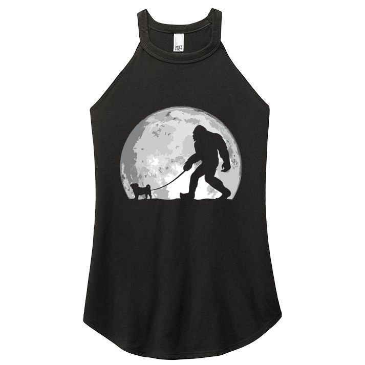 Bigfoot Walks Pug Funny Pug Funny Bigfoot Pug Lover Pug Women's Perfect Tri Rocker Tank