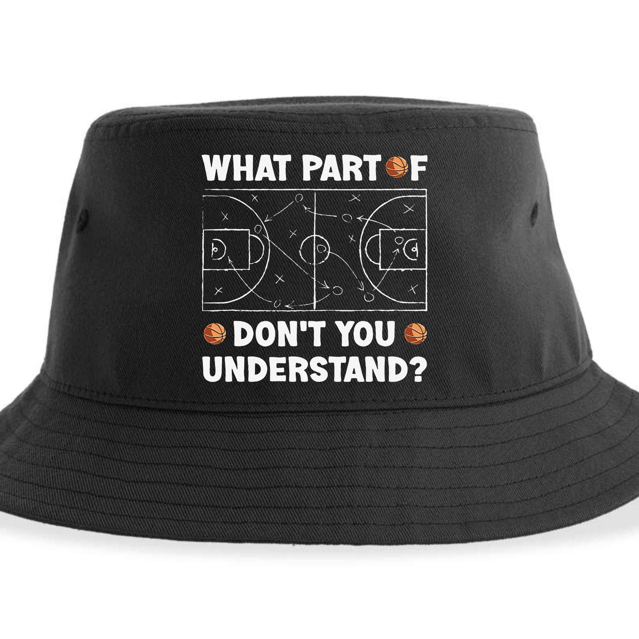 Basketball What Part Of Don't You Understand Funny quote Sustainable Bucket Hat
