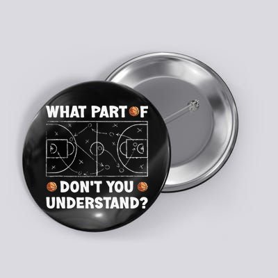 Basketball What Part Of Don't You Understand Funny quote Button