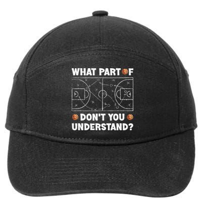 Basketball What Part Of Don't You Understand Funny quote 7-Panel Snapback Hat