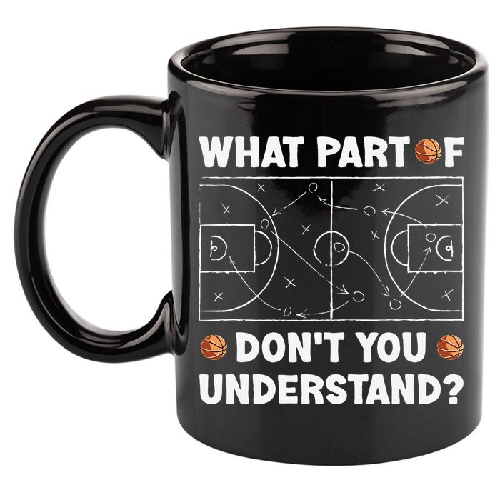 Basketball What Part Of Don't You Understand Funny quote 11oz C Handle Ceramic Mug
