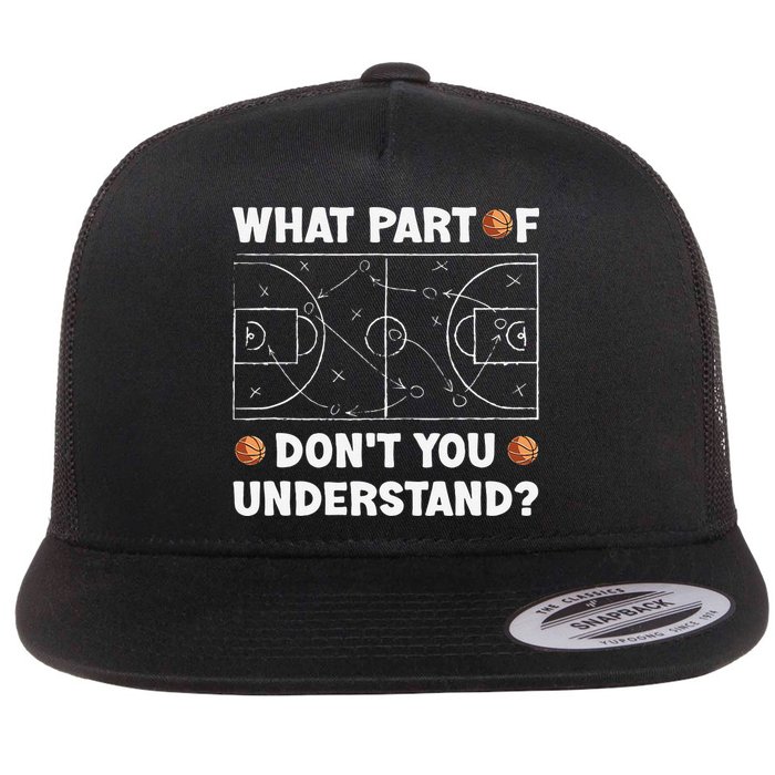 Basketball What Part Of Don't You Understand Funny quote Flatbill Hat