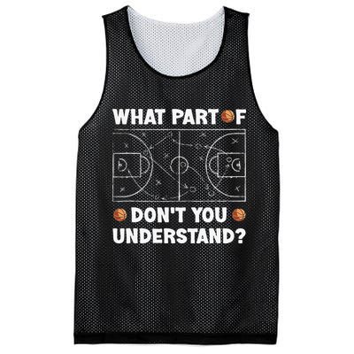 Basketball What Part Of Don't You Understand Funny quote Mesh Reversible Basketball Jersey Tank