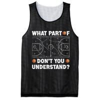 Basketball What Part Of Don't You Understand Funny quote Mesh Reversible Basketball Jersey Tank