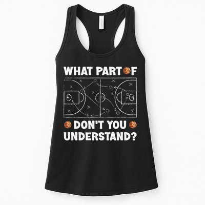 Basketball What Part Of Don't You Understand Funny quote Womens Tank Top