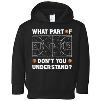 Basketball What Part Of Don't You Understand Funny quote Toddler Hoodie