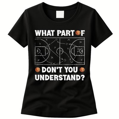 Basketball What Part Of Don't You Understand Funny quote Womens T-Shirt