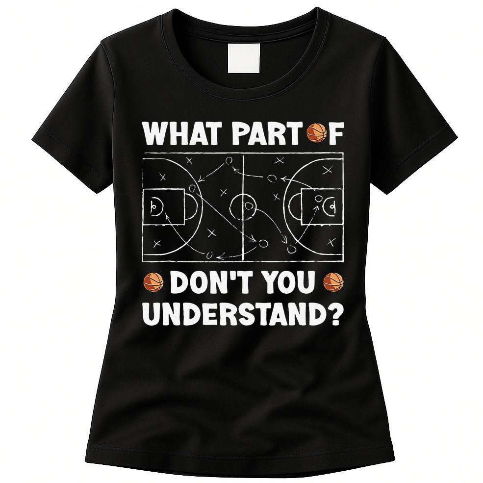 Basketball What Part Of Don't You Understand Funny quote Womens T-Shirt