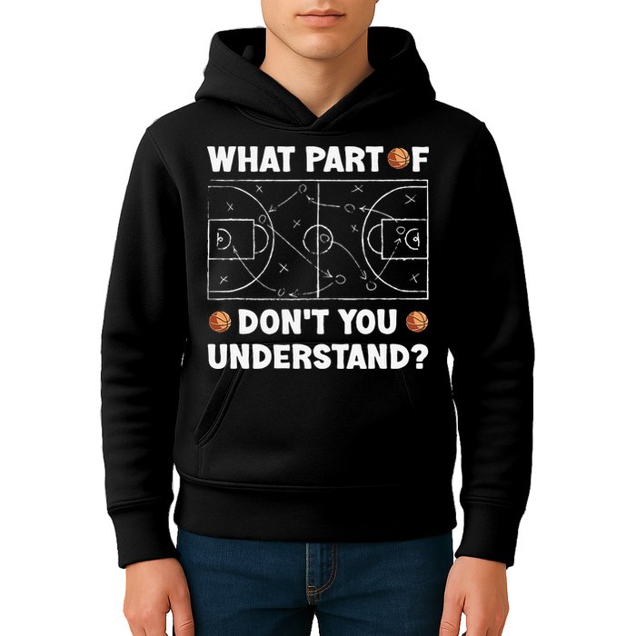 Basketball What Part Of Don't You Understand Funny quote Kids Hoodie