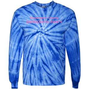 Blue Wave Party Washington County Democratic Party 2024 Tie-Dye Long Sleeve Shirt