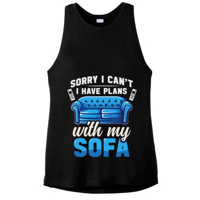 Binge Watching Plans With My Sofa Watching Tv Series Ladies PosiCharge Tri-Blend Wicking Tank