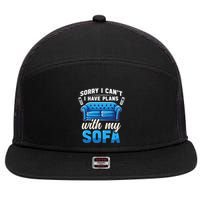Binge Watching Plans With My Sofa Watching Tv Series 7 Panel Mesh Trucker Snapback Hat