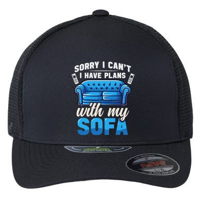 Binge Watching Plans With My Sofa Watching Tv Series Flexfit Unipanel Trucker Cap