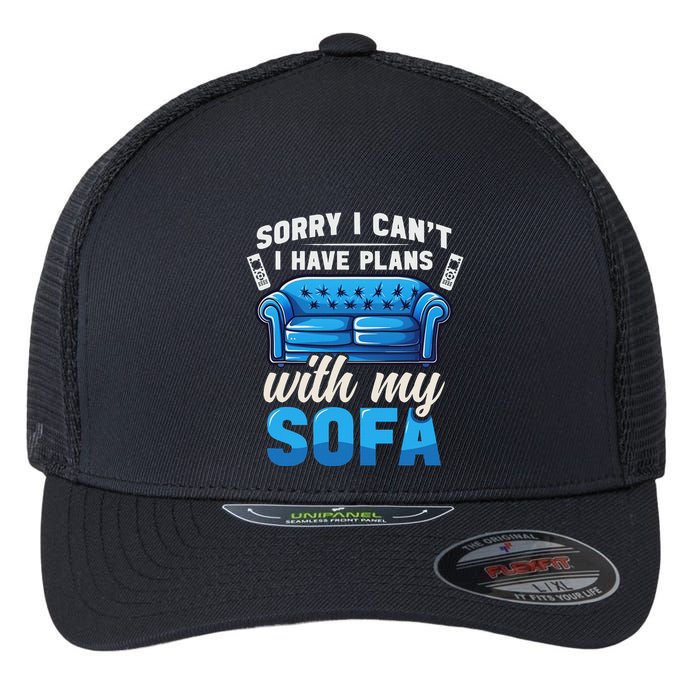 Binge Watching Plans With My Sofa Watching Tv Series Flexfit Unipanel Trucker Cap