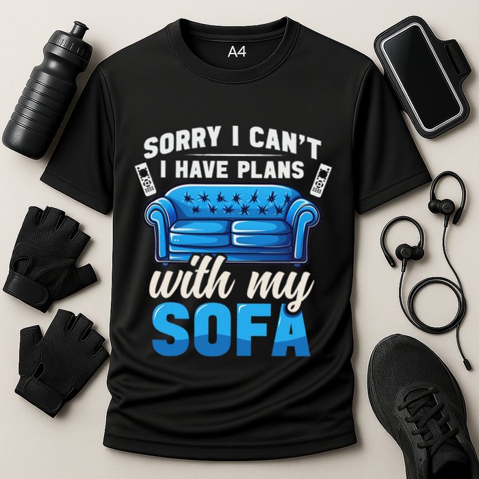 Binge Watching Plans With My Sofa Watching Tv Series Performance Shirt