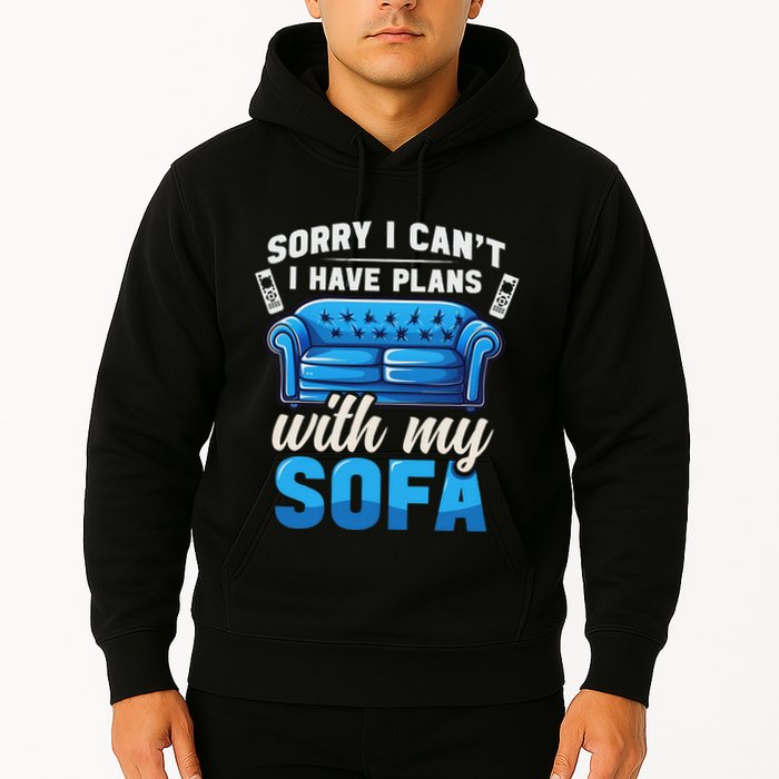 Binge Watching Plans With My Sofa Watching Tv Series Hoodie