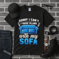 Binge Watching Plans With My Sofa Watching Tv Series Tall T-Shirt