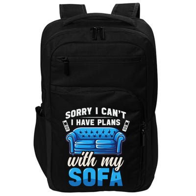 Binge Watching Plans With My Sofa Watching Tv Series Impact Tech Backpack