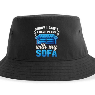 Binge Watching Plans With My Sofa Watching Tv Series Sustainable Bucket Hat