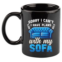 Binge Watching Plans With My Sofa Watching Tv Series 11oz C Handle Ceramic Mug