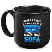 Binge Watching Plans With My Sofa Watching Tv Series 15oz Campfire Ceramic Mug