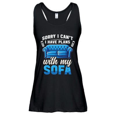 Binge Watching Plans With My Sofa Watching Tv Series Ladies Essential Flowy Tank